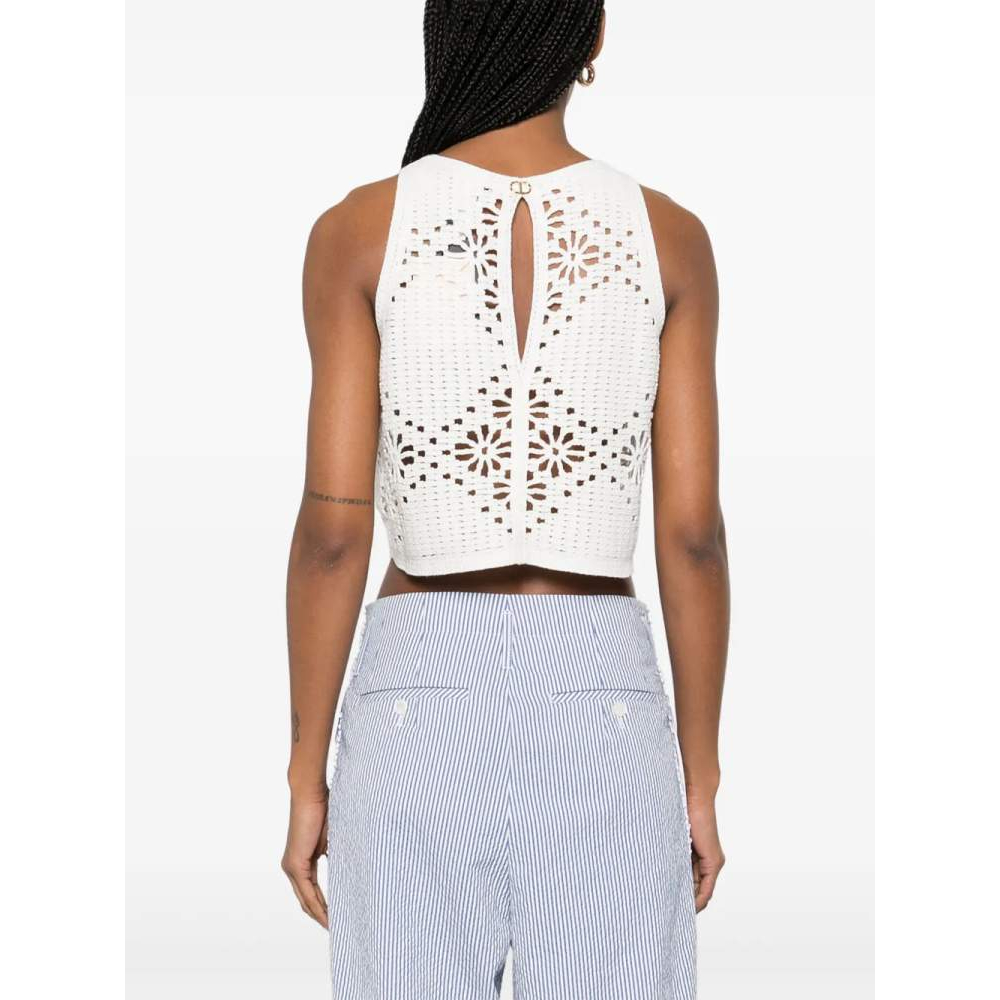 Women's 'Crochet-Knit' Sleeveless Top