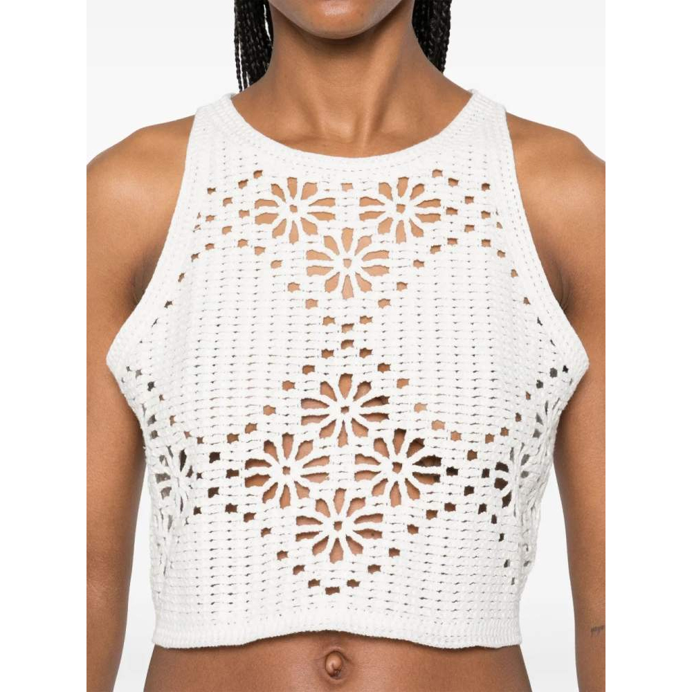 Women's 'Crochet-Knit' Sleeveless Top