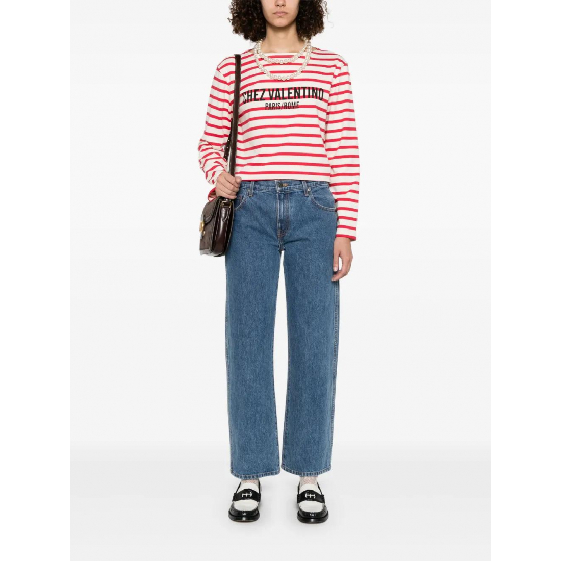 Top Crewneck 'Striped' pour Femmes