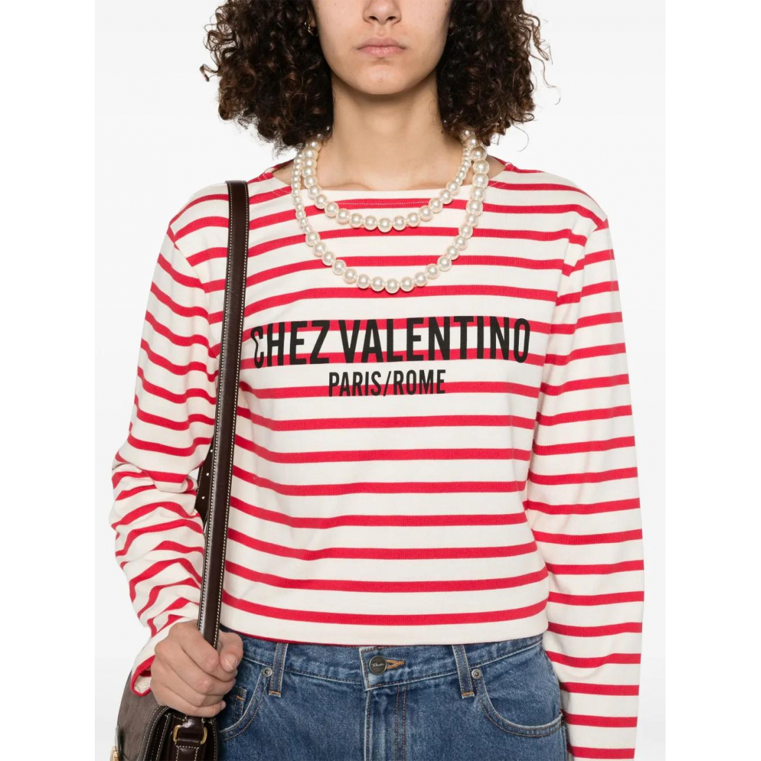 Top Crewneck 'Striped' pour Femmes