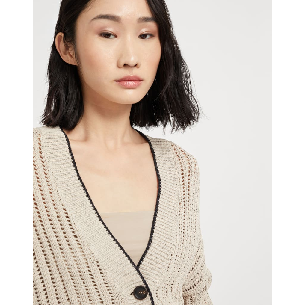 Women's 'Contrast-Trim' Cardigan