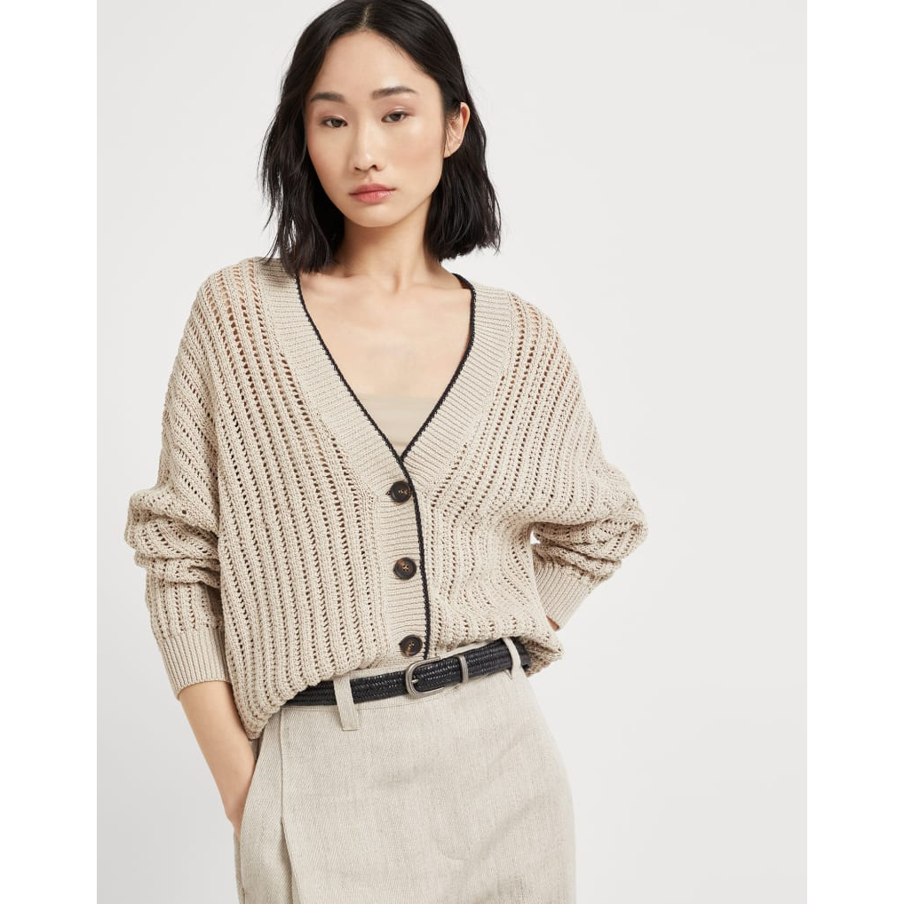 Women's 'Contrast-Trim' Cardigan