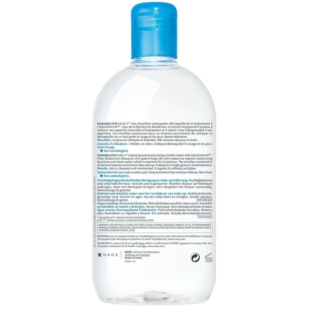 'Hydrabio H2O' Reinigendes Mizellenwasser - 500 ml