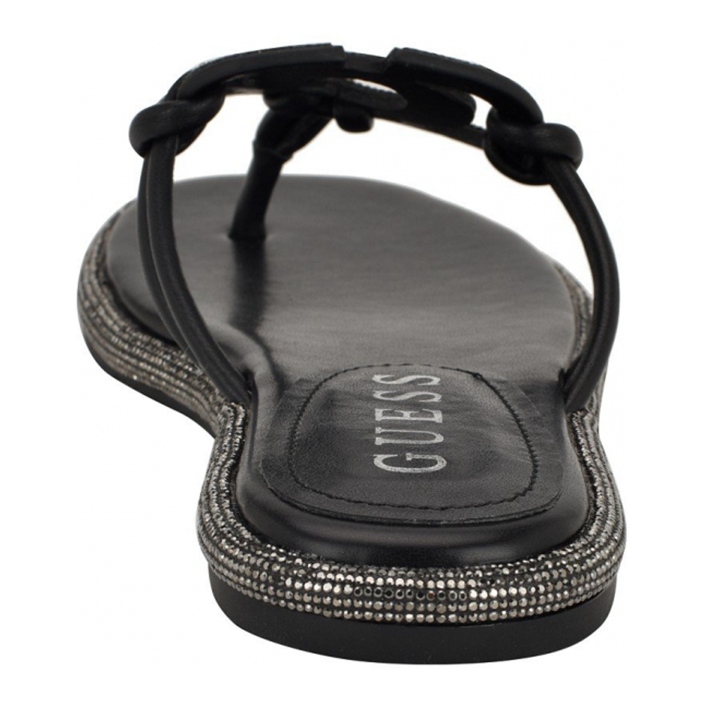 Women's 'Saima G Cutout Rhinestone Flat' Thong Sandals