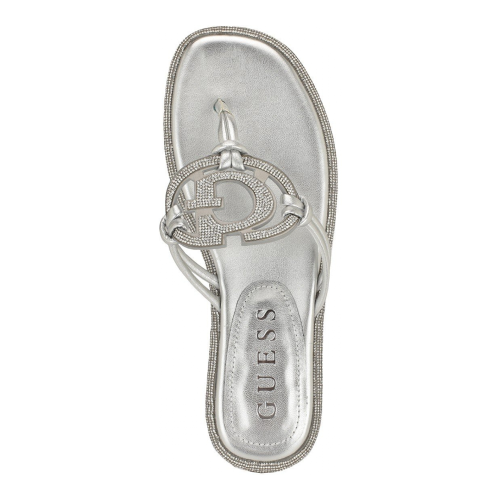 Women's 'Saima G Cutout Rhinestone Flat' Thong Sandals