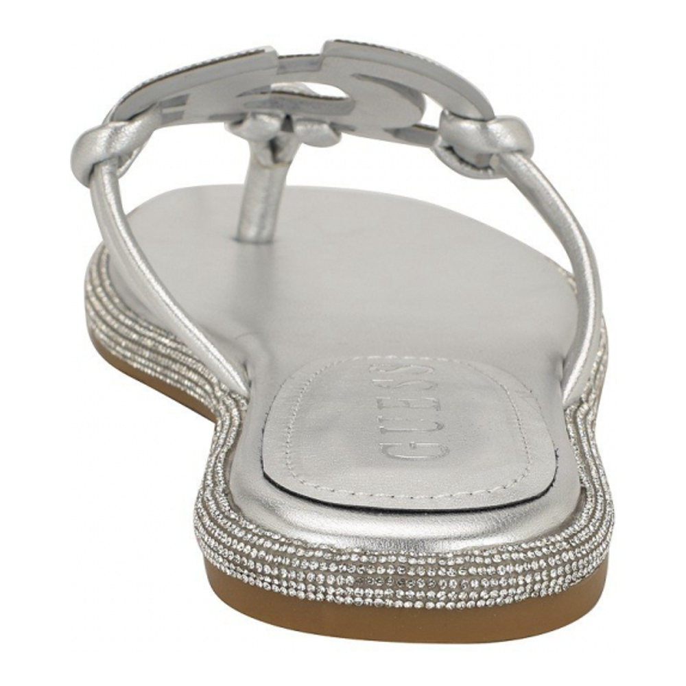 Women's 'Saima G Cutout Rhinestone Flat' Thong Sandals