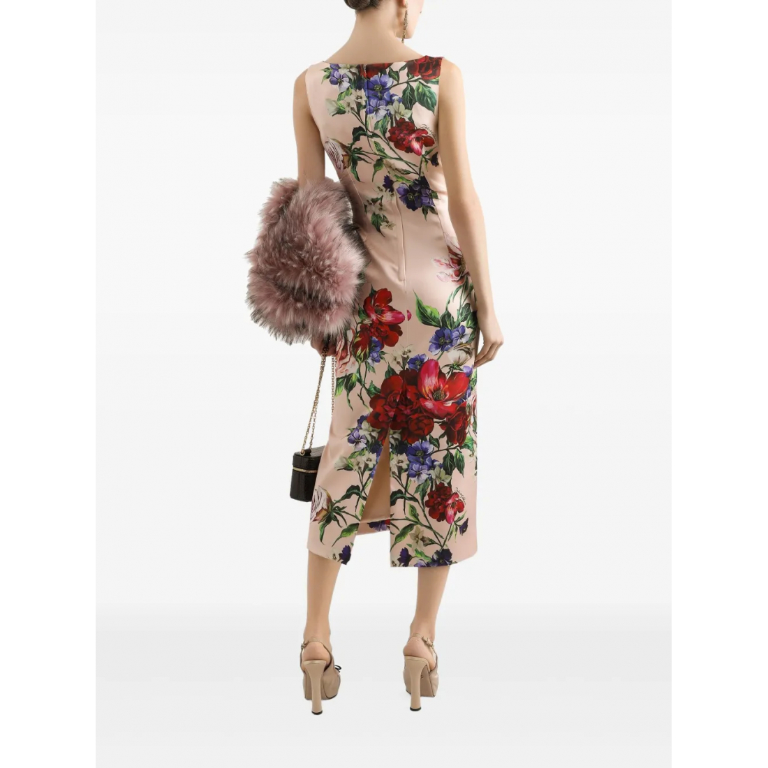 'Floral-Print' Midi Kleid für Damen