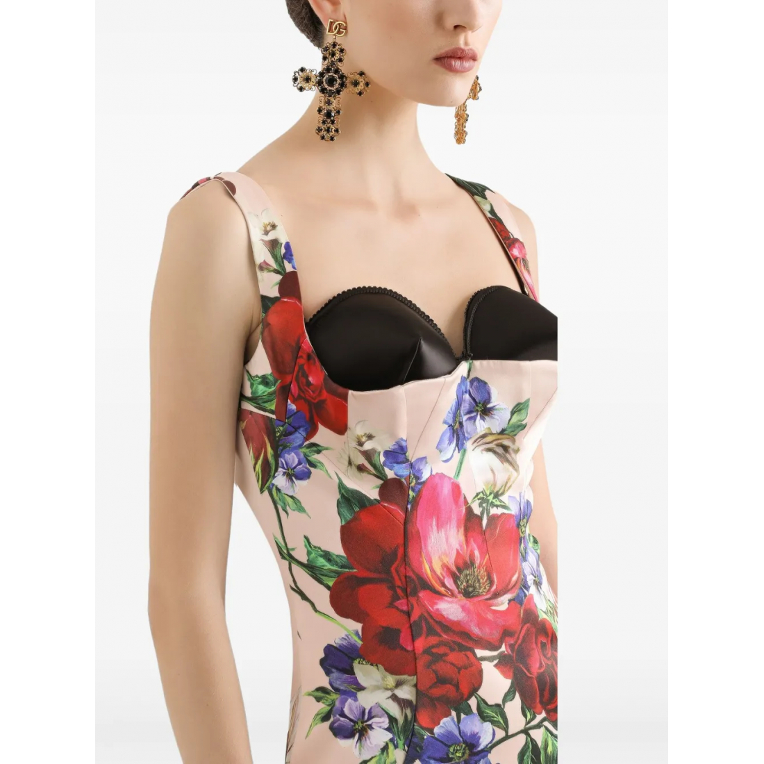 'Floral-Print' Midi Kleid für Damen