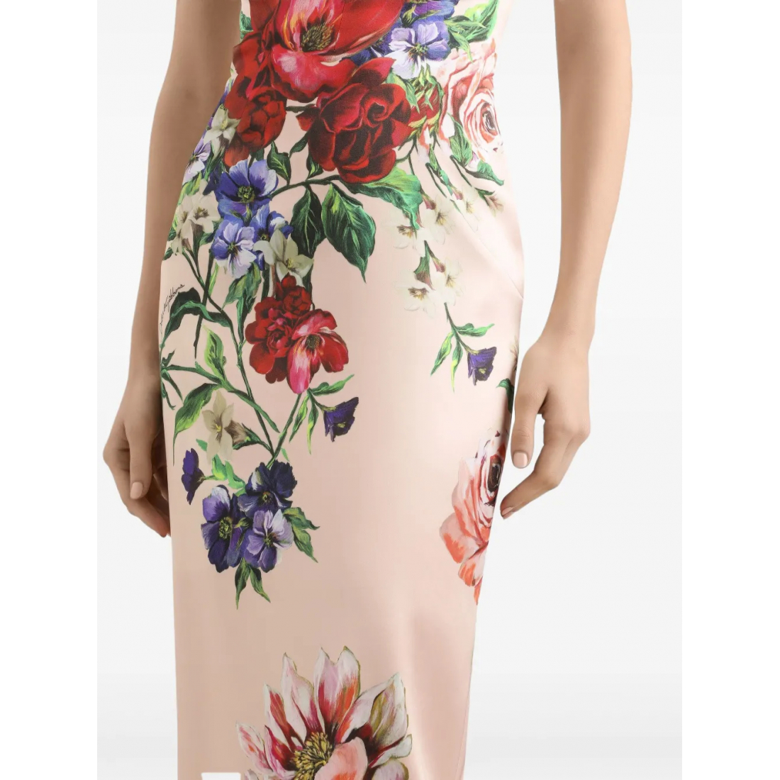 'Floral-Print' Midi Kleid für Damen