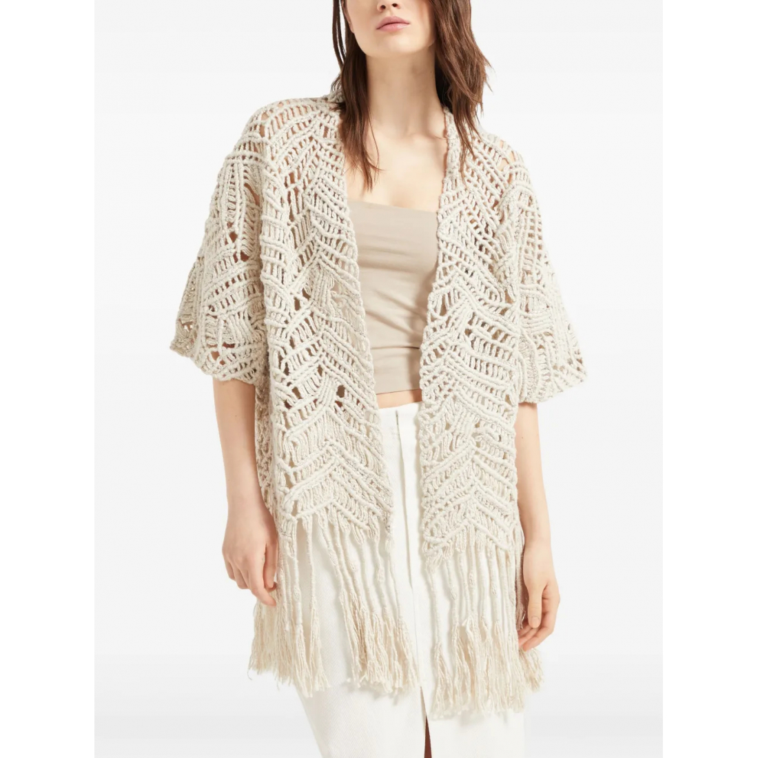 Cardigan à manches courtes 'OPERA Dazzling Macramé' pour Femmes