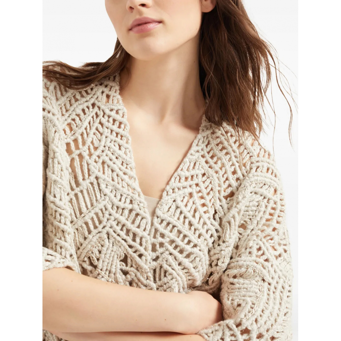 Cardigan à manches courtes 'OPERA Dazzling Macramé' pour Femmes