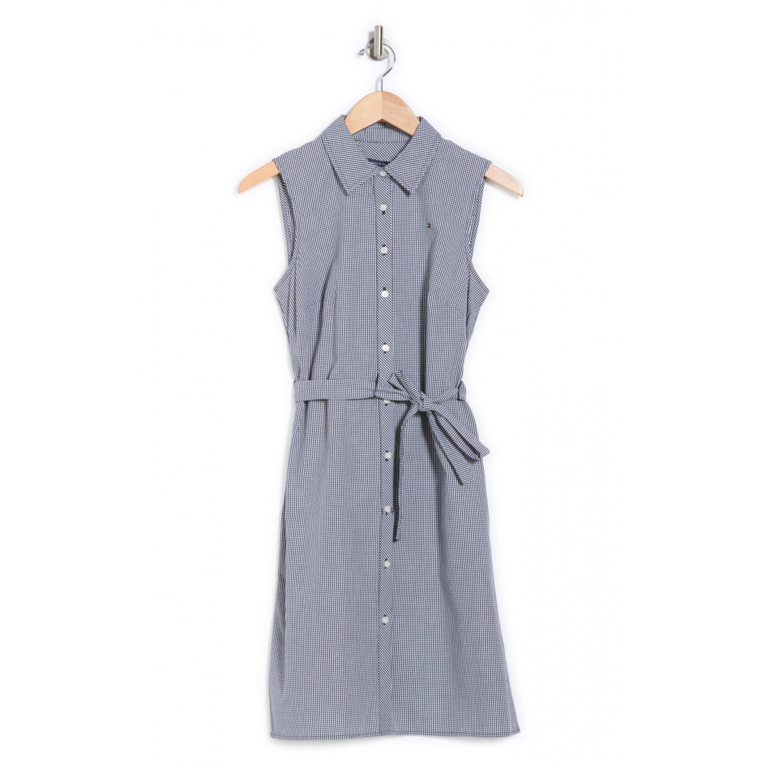 Robe chemise 'Micro Check Sleeveless' pour Femmes