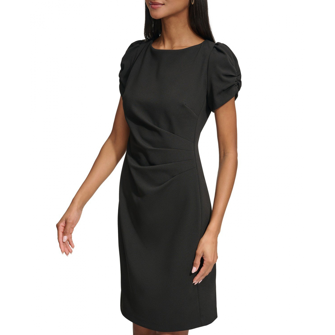 Women's 'Puff-Sleeve Side-Pleated' Mini Dress