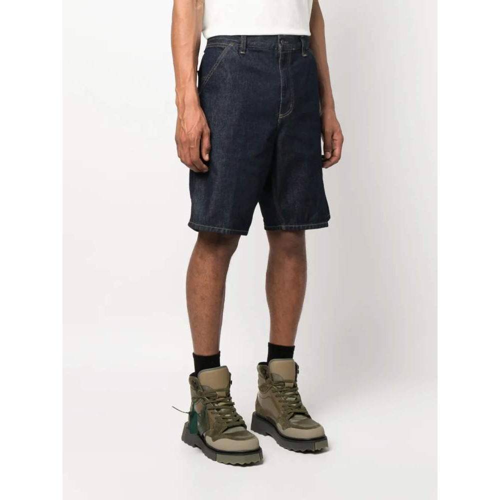 Men's 'Logo-Patch Denim' Cargo Shorts