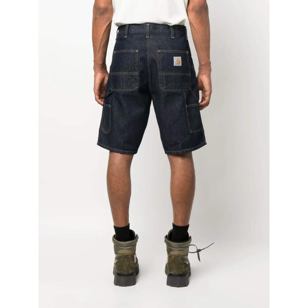 Men's 'Logo-Patch Denim' Cargo Shorts