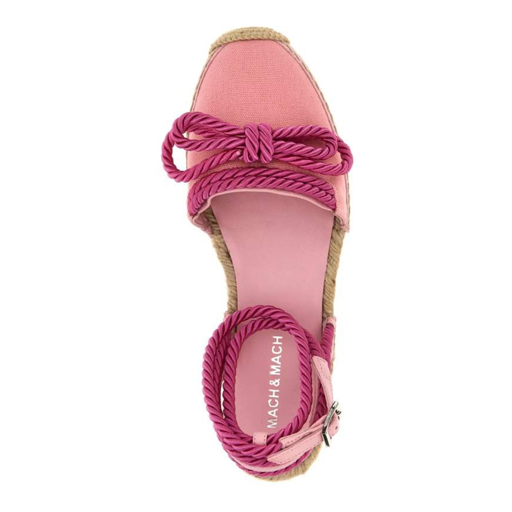'Double Bow Pink Riviera' Espadrilles für Damen