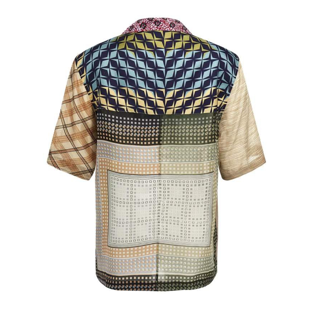 Chemise à manches courtes 'Regenerated Silk Scarves Bowling' pour Femmes