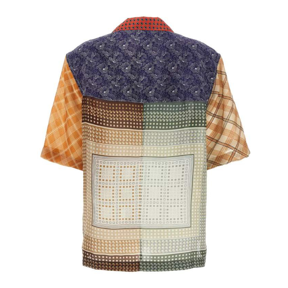 Chemise à manches courtes 'Regenerated Silk Scarves Bowling' pour Femmes