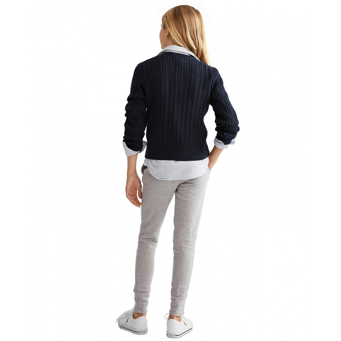 'Cable-Knit Cotton Cardigan' pour Filles