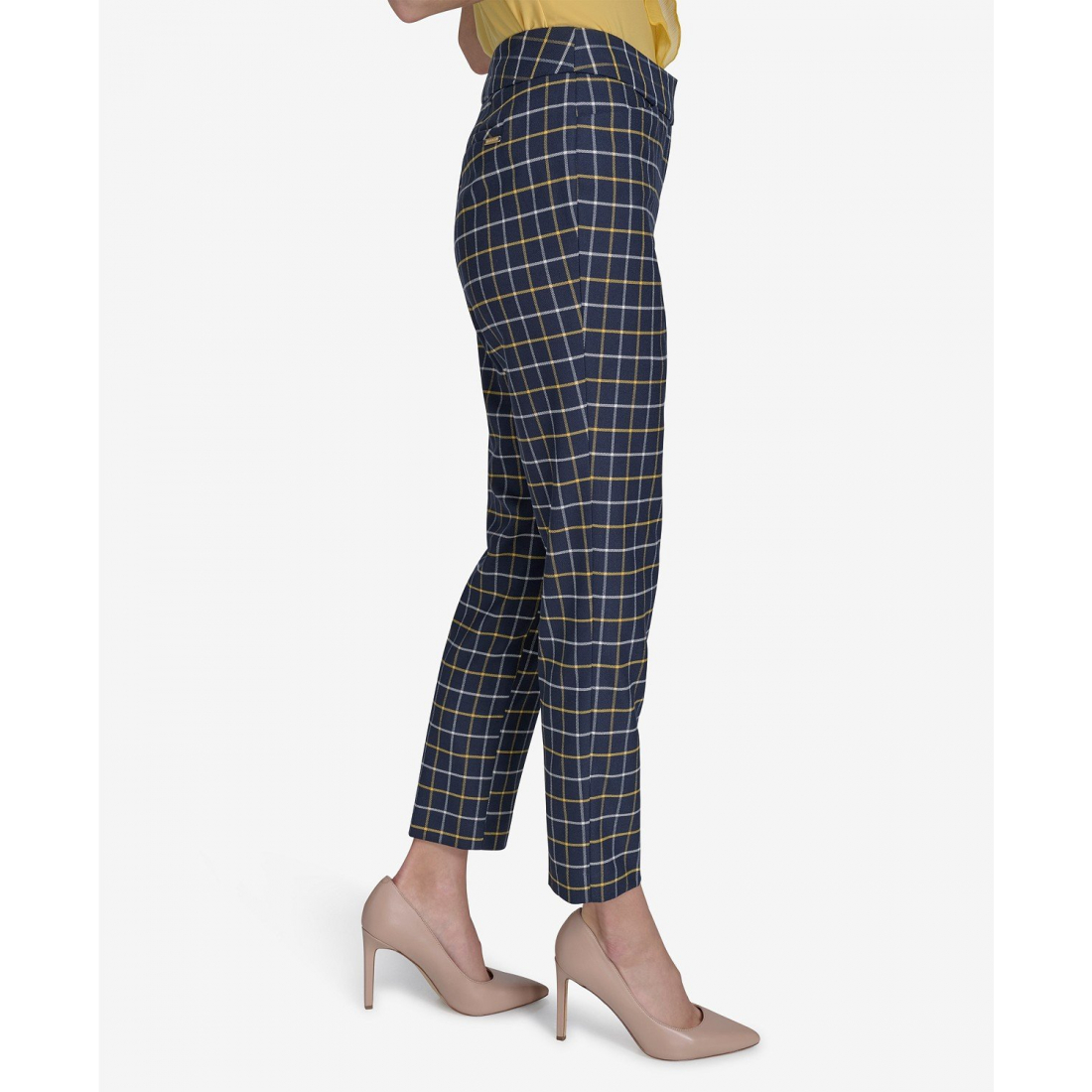Women's 'Plaid-Print Slim-Fit' Trousers
