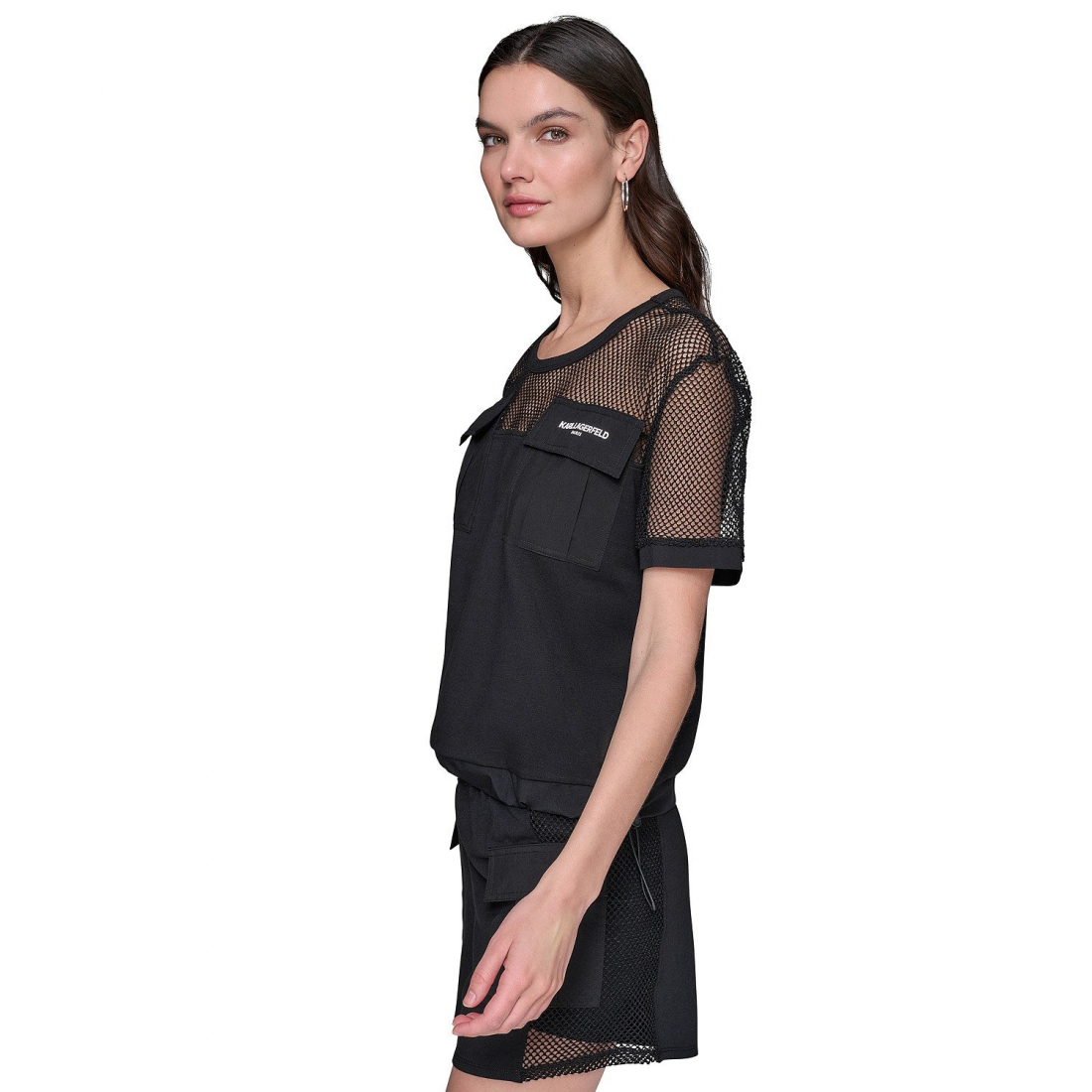 Women's 'Mesh-Trim Cargo' Top