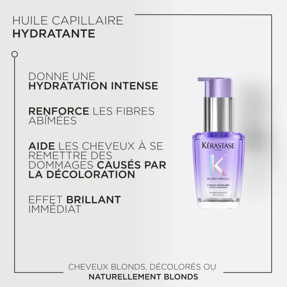 Huile Cheveux 'Blond Absolu L'Huile Cicagloss Refillable' - 30 ml