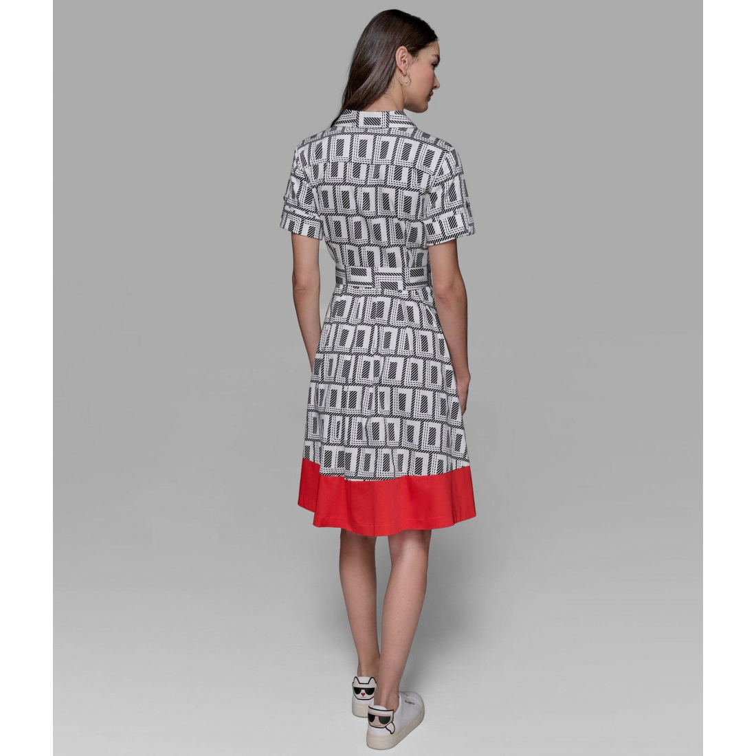 Women's 'Belted Fit & Flare' Midi Dress