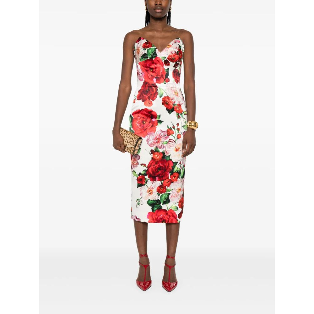 Women's 'Rose-Print' Midi Dress