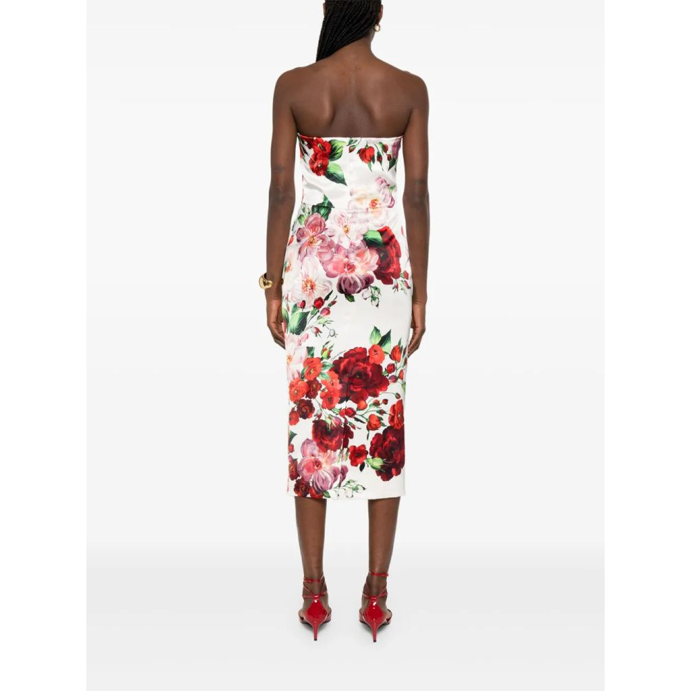 Women's 'Rose-Print' Midi Dress