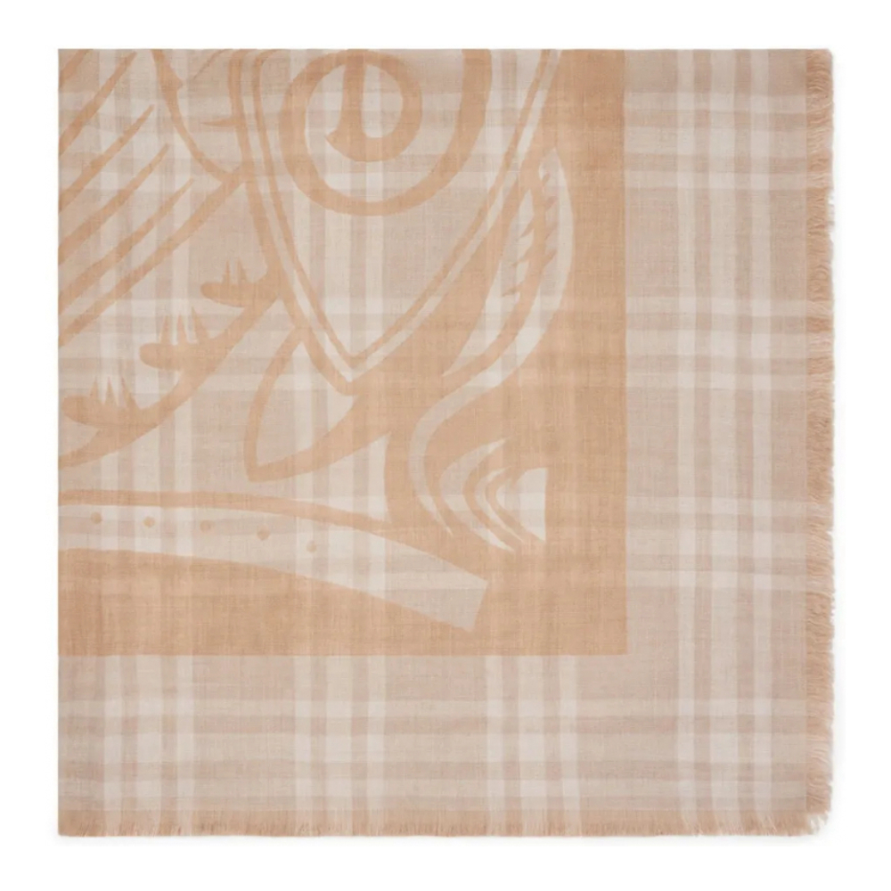 'EKD Check' Wool Scarf