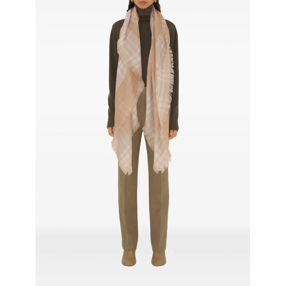 'EKD Check' Wool Scarf