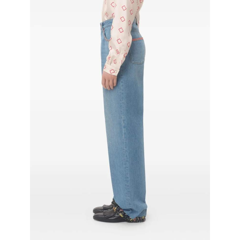 'Floral-Trim' Jeans für Herren