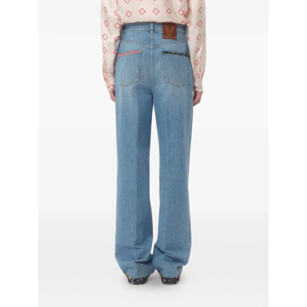 'Floral-Trim' Jeans für Herren