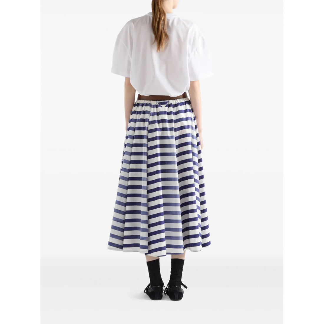 Jupe Midi 'Striped Full' pour Femmes