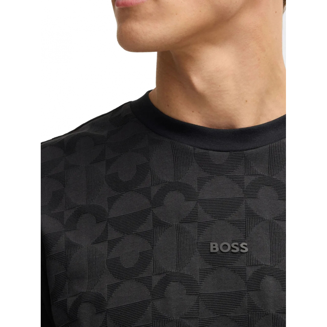 Men's 'Geometric-Jacquard' T-Shirt