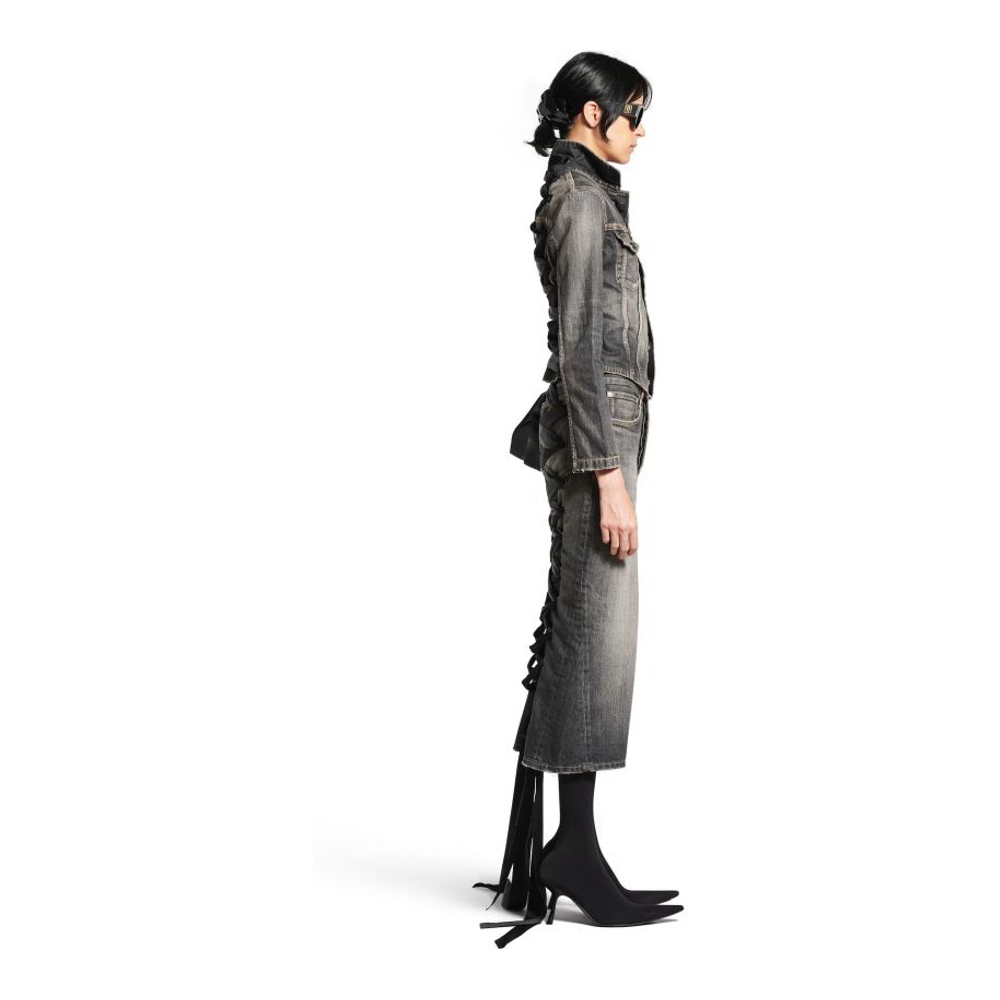 Veste en jeans 'Lace-Up' pour Femmes