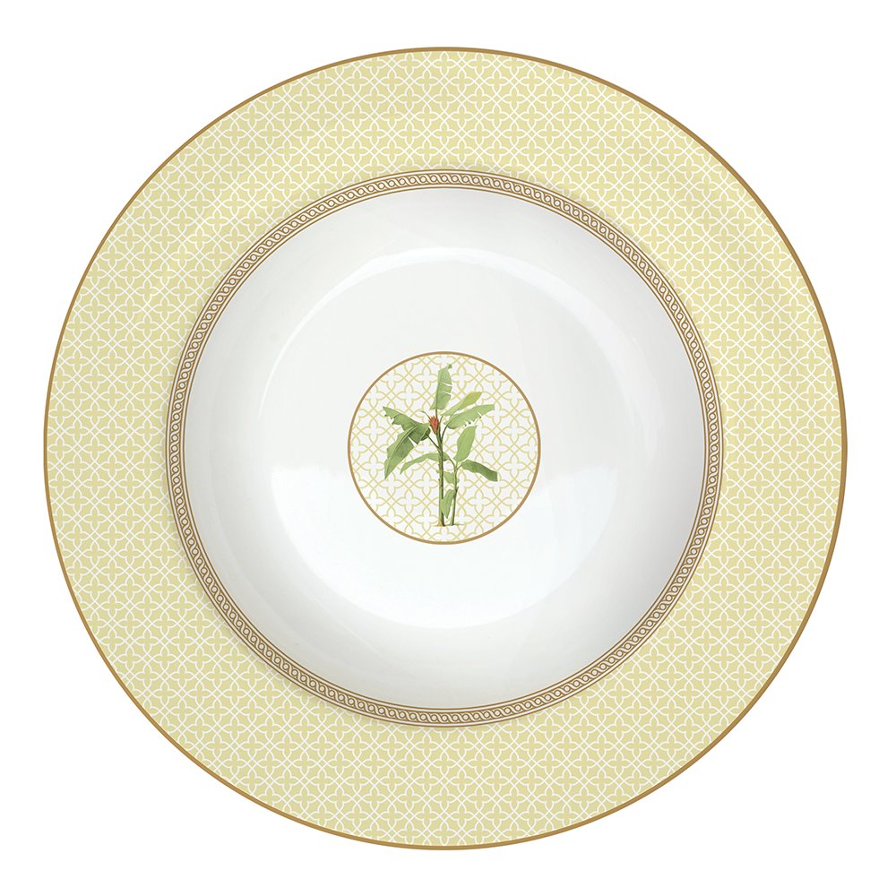 Set Of 6 Porcelain Soup Plates Ø 21.5 cm Ceylon