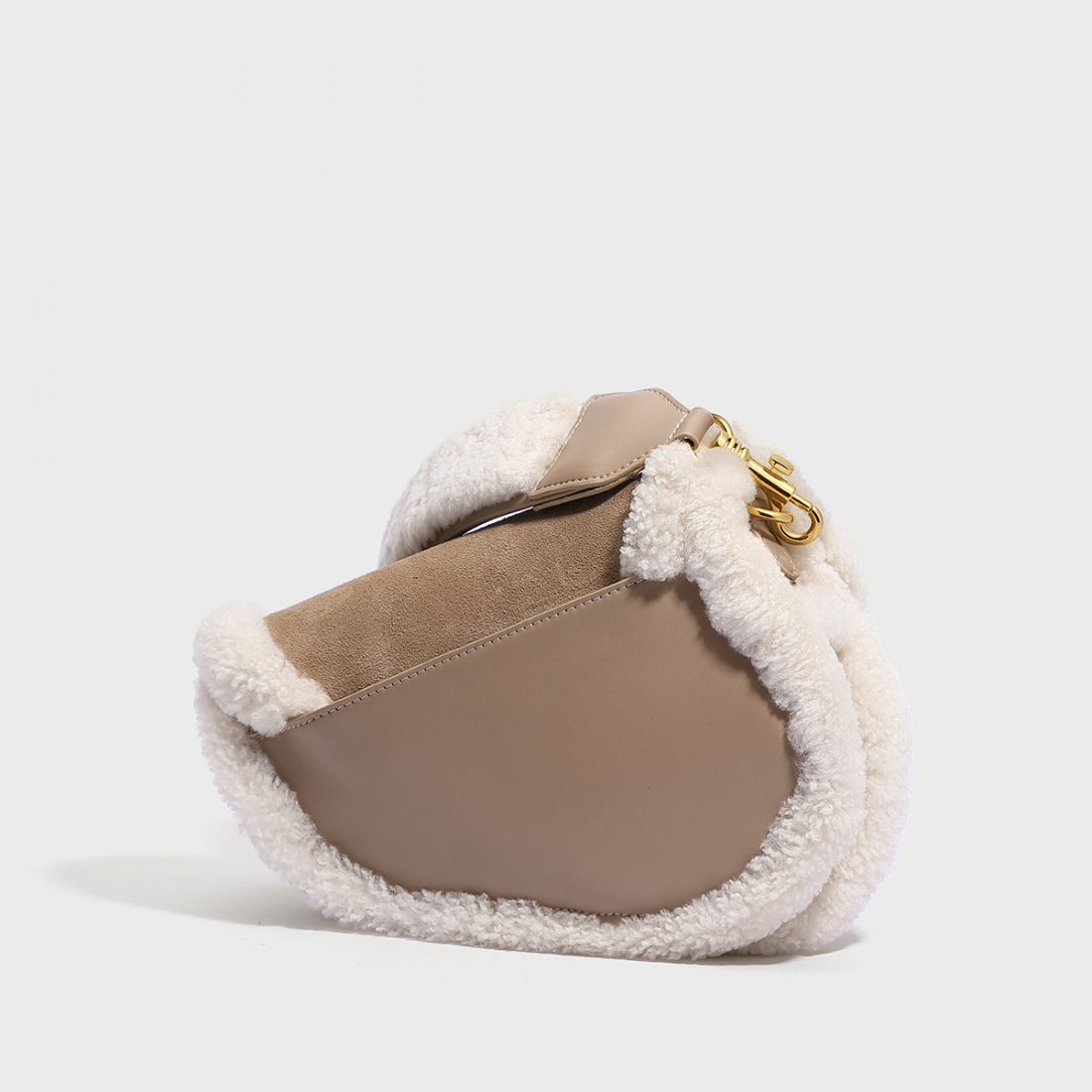 Women's 'Furry Saddle' Shoulder Bag