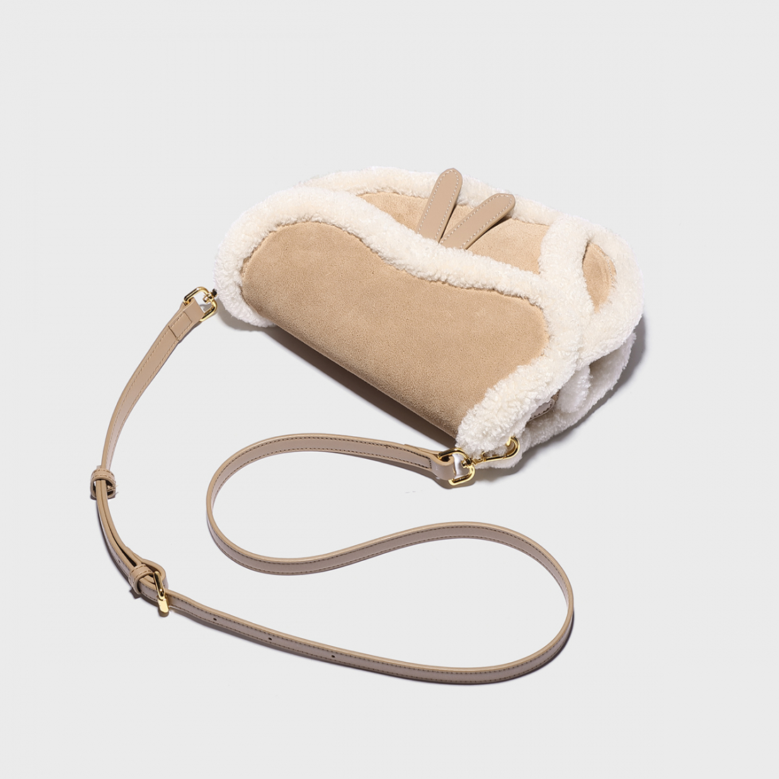 Women's 'Furry Saddle' Shoulder Bag