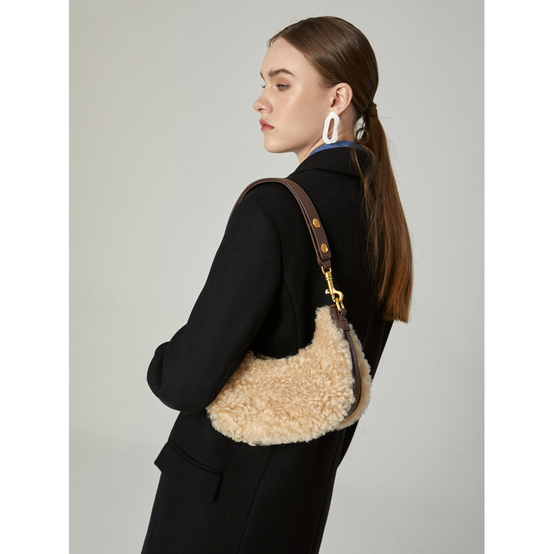 Women's 'Furry Mini Daily' Shoulder Bag