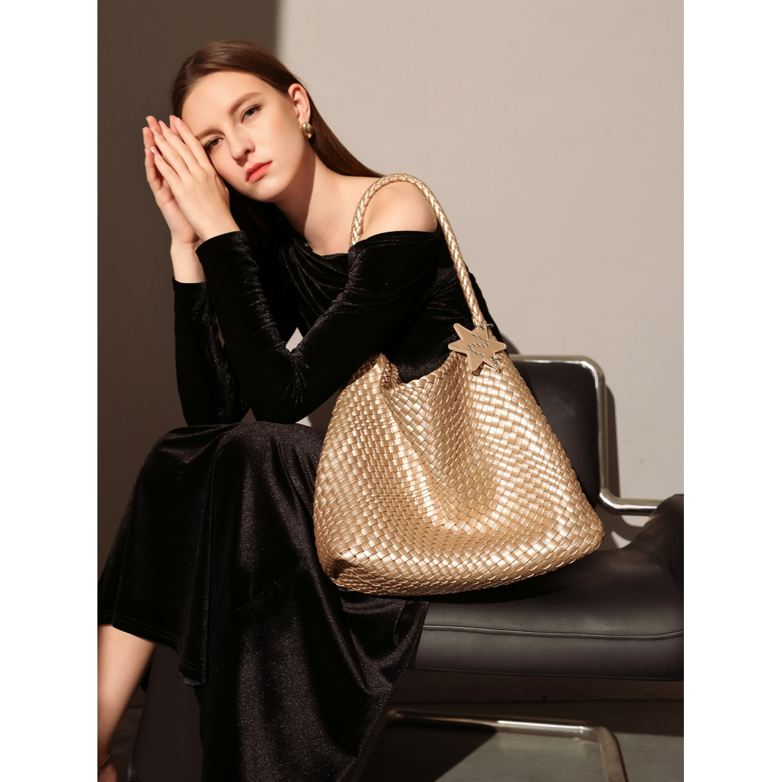 Women's 'Metallic Champagne' Tote Bag