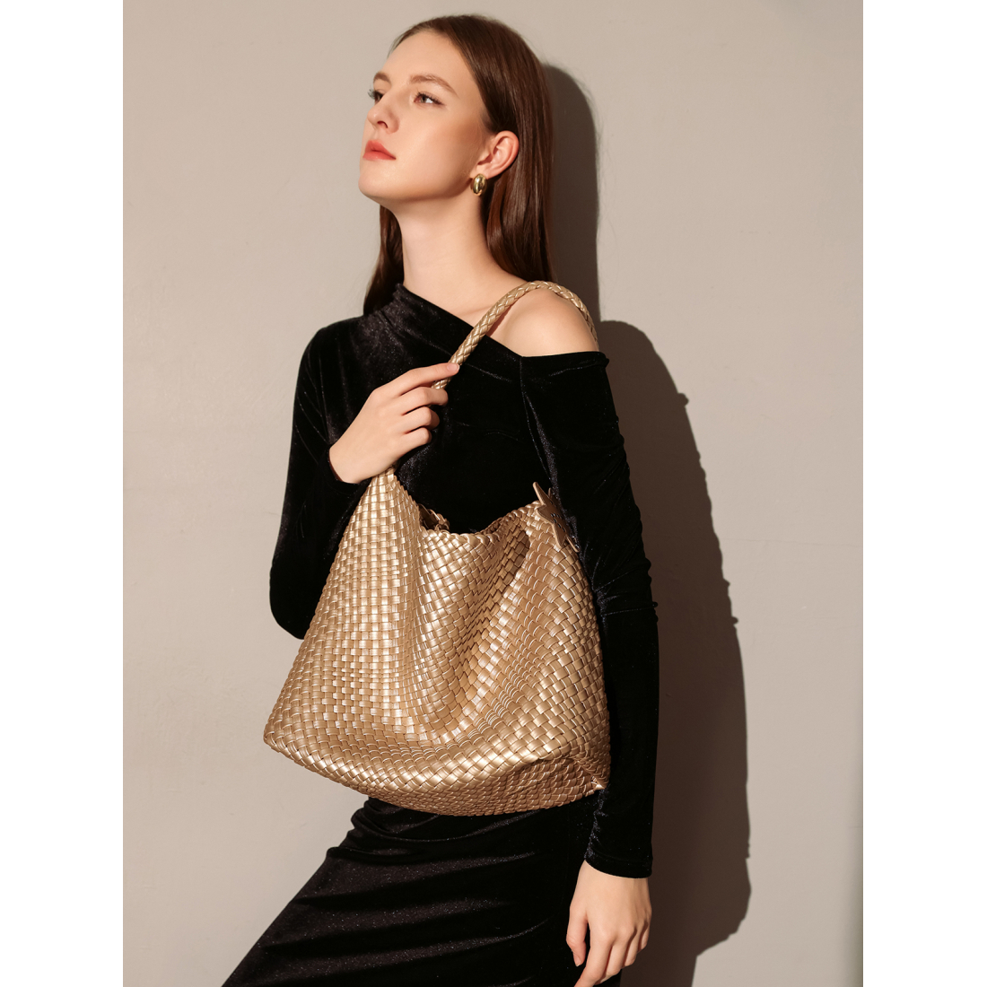 Women's 'Metallic Champagne' Tote Bag