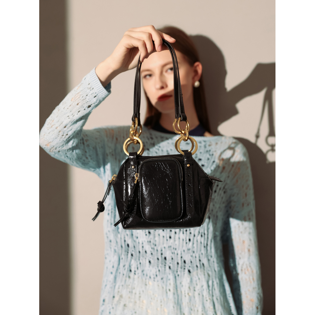 Women's 'Two Way Shiny Large' Shoulder Bag