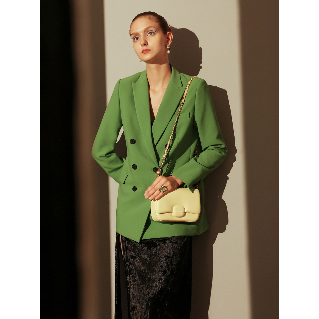 Women's 'Structured Buckle' Shoulder Bag