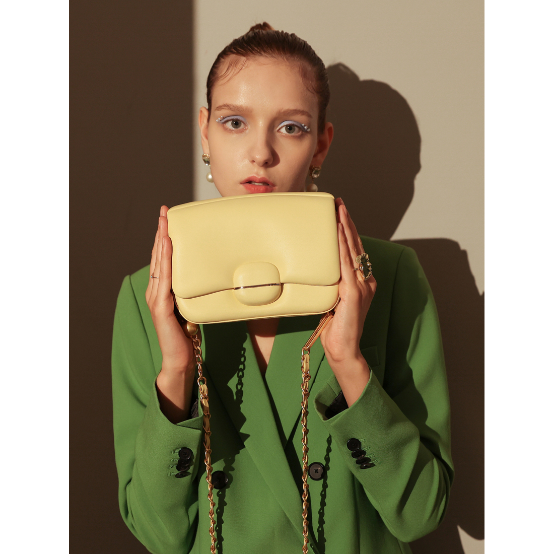 Women's 'Structured Buckle' Shoulder Bag