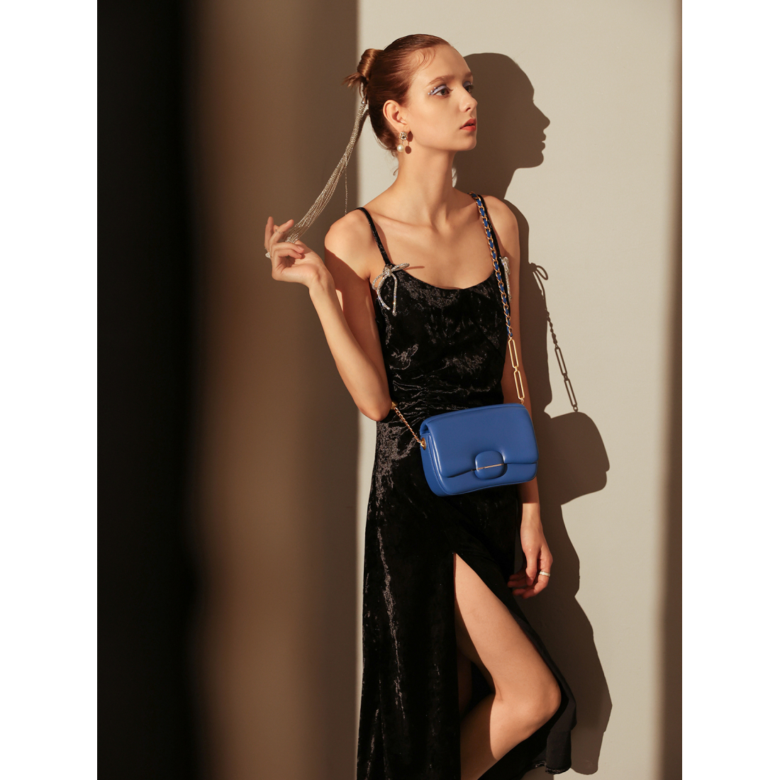 Women's 'Structured Buckle' Shoulder Bag