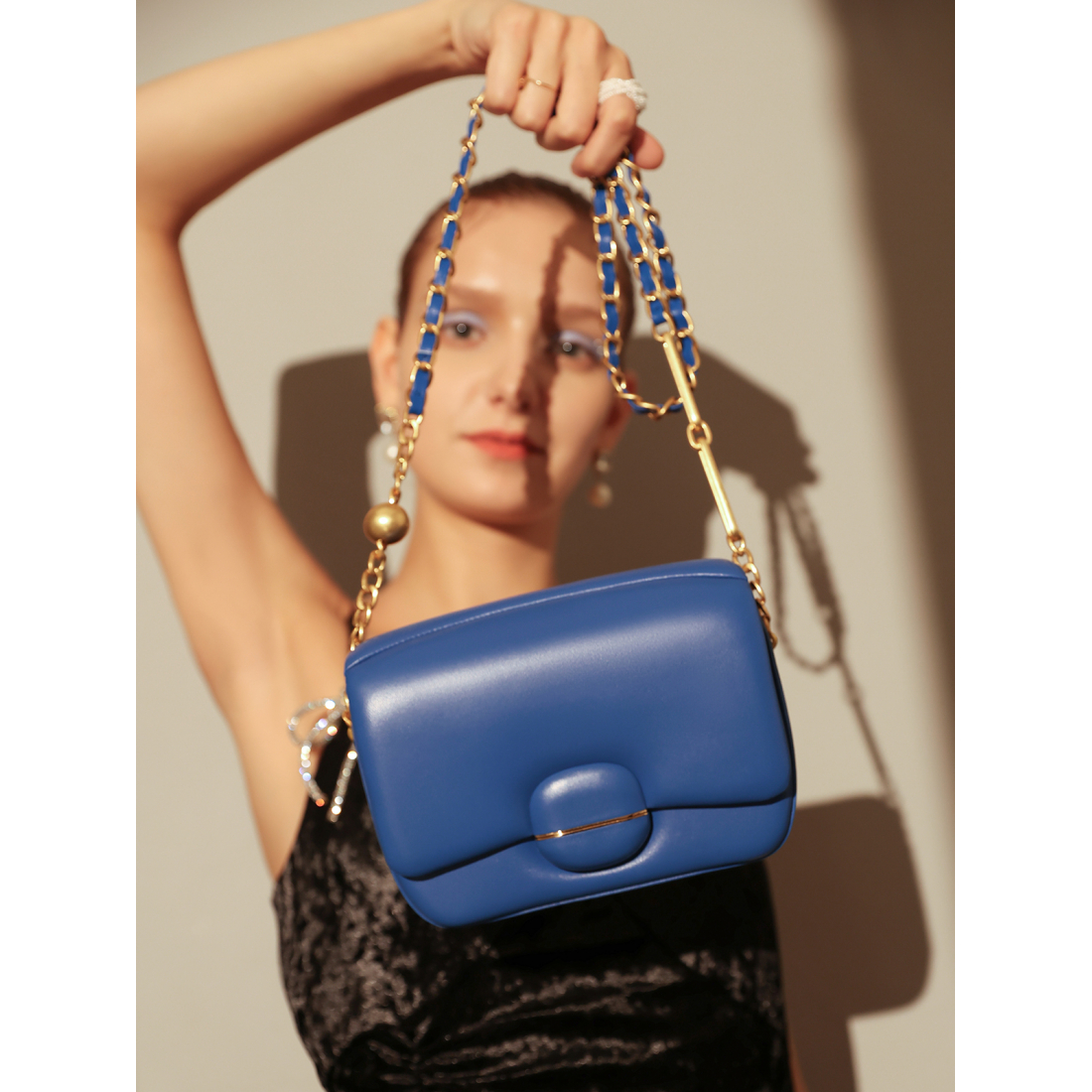 Women's 'Structured Buckle' Shoulder Bag