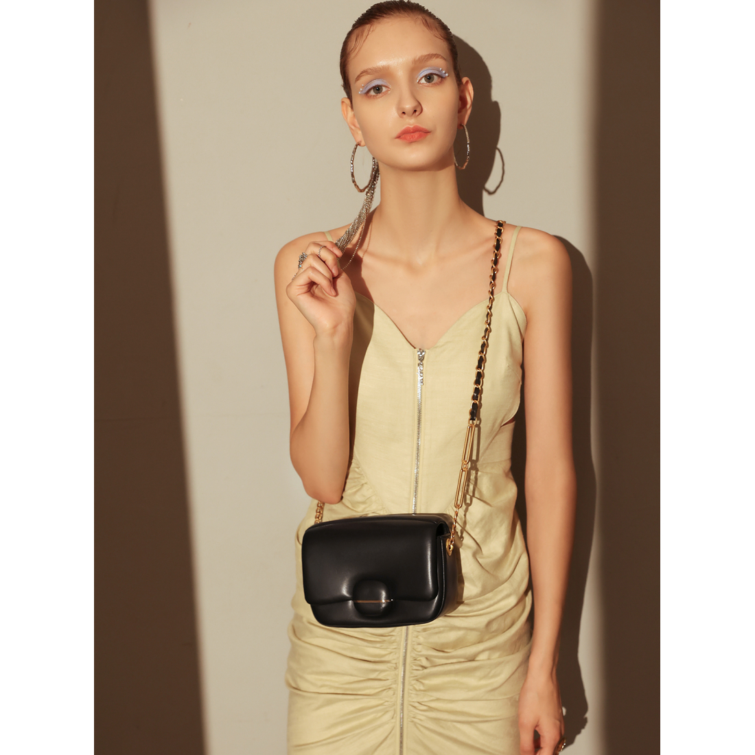 Women's 'Structured Buckle' Shoulder Bag