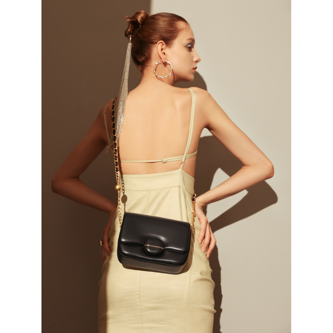 Women's 'Structured Buckle' Shoulder Bag