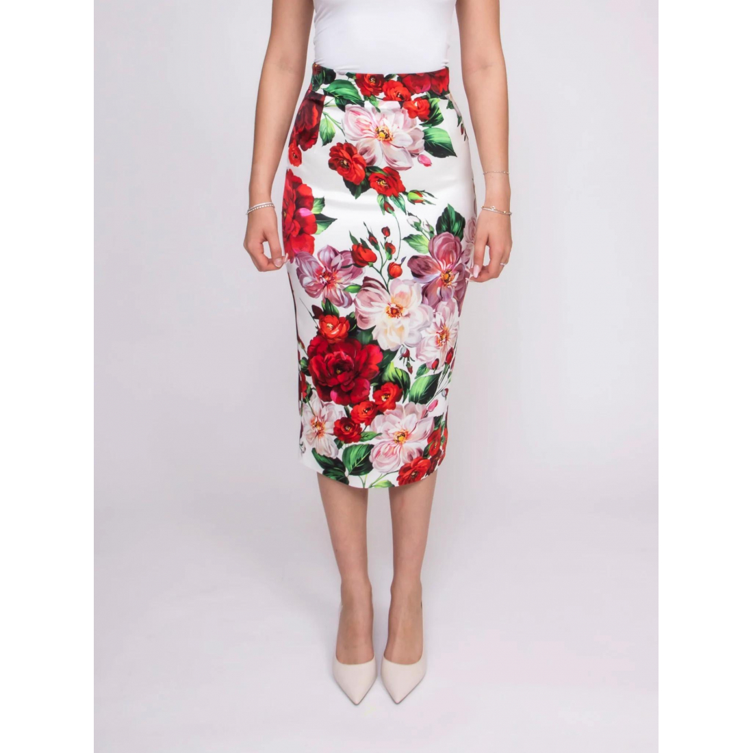 Jupe Midi 'Floral' pour Femmes